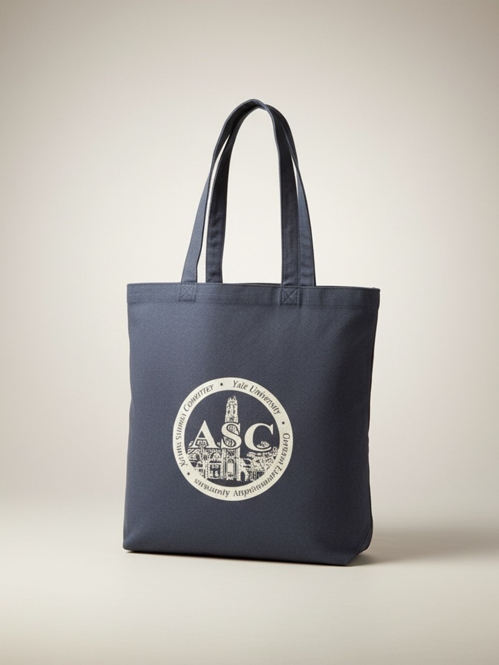 NWT YALE UNIVERSITY Alumni Cotton Tote Bag Blue/Gray bulldogs boola boola elis